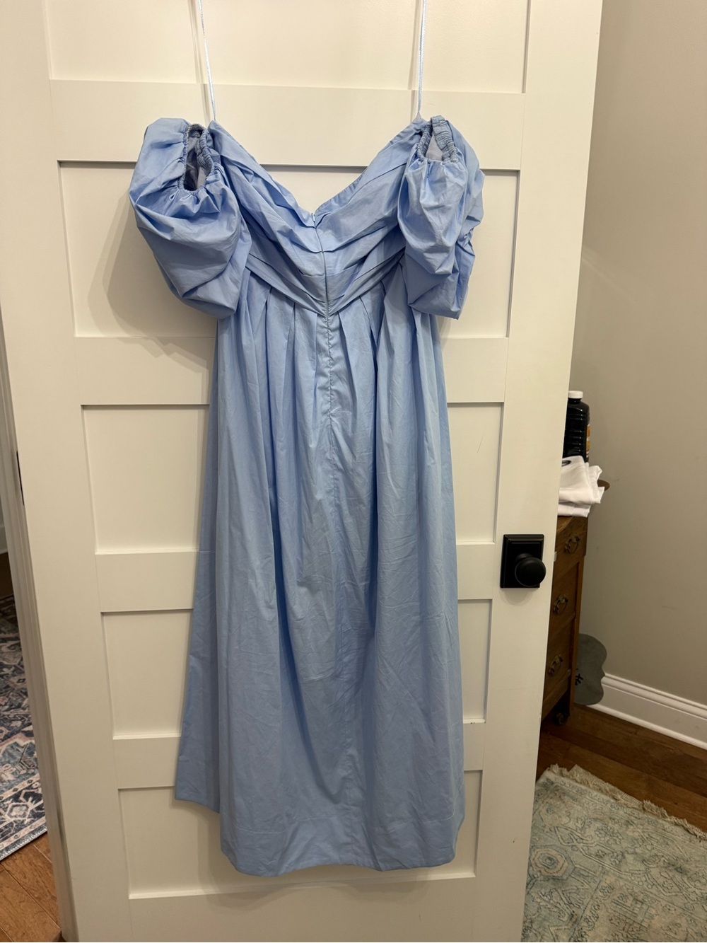 Petal & Pup Sky Blue Dress with Subtle Sheen
